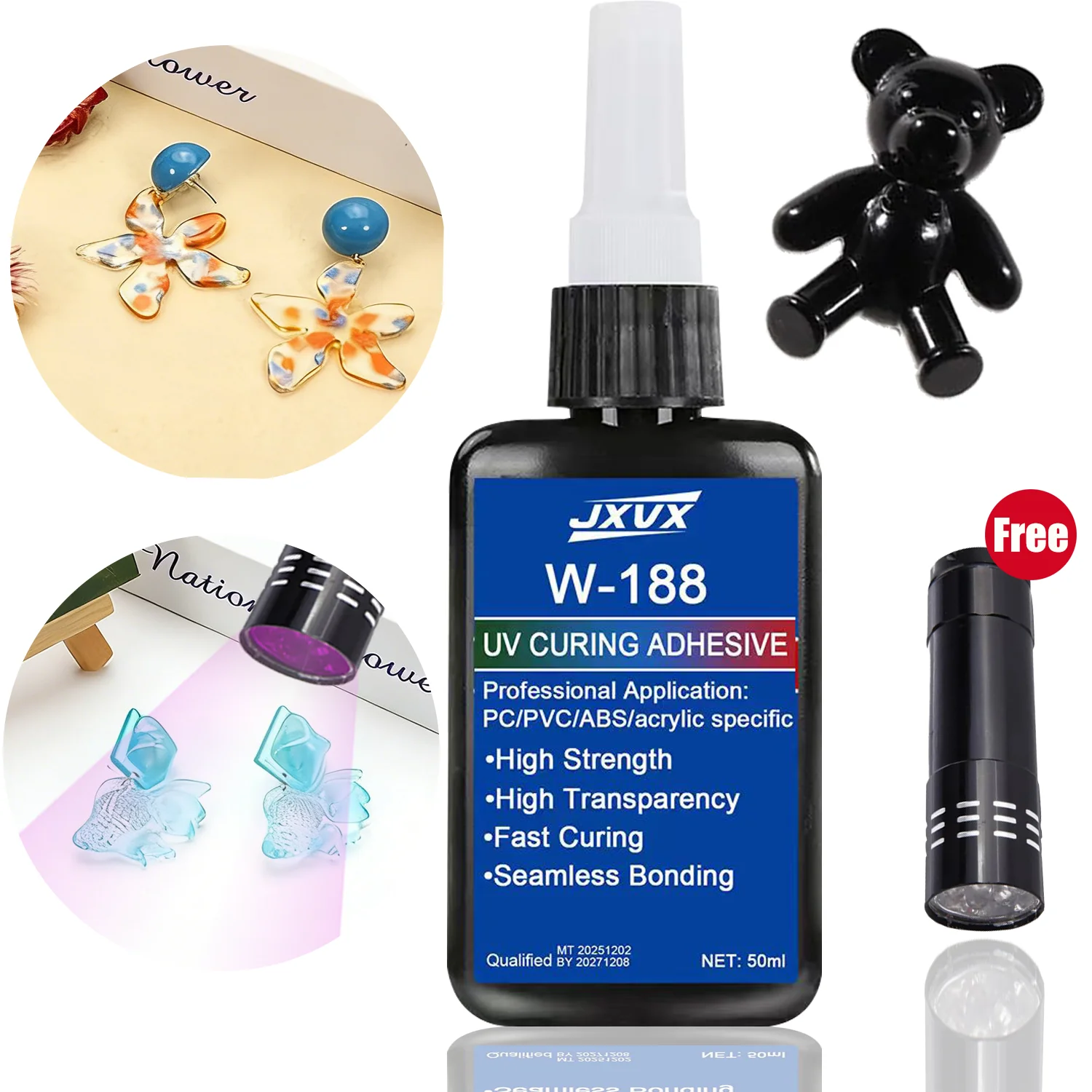 Liquid Uv Glue Kit - 1.76oz UV Resin kits with lamp