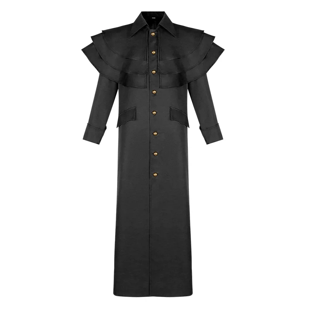 

Vintage Vampire Cosplay Costume Gothic Victorian Steampunk Frock Coat Overcoat Fancy Party Coat