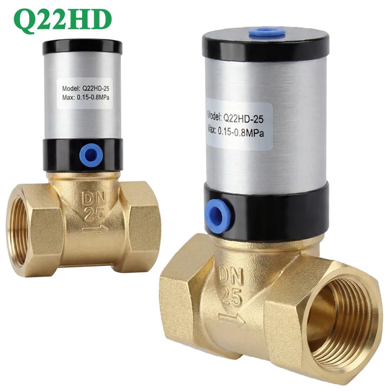 Q22HD Series Pneumatic Brass Air Control Valve Q22HD-15/20/25/32/40/50 Air Oil Valves 1/2