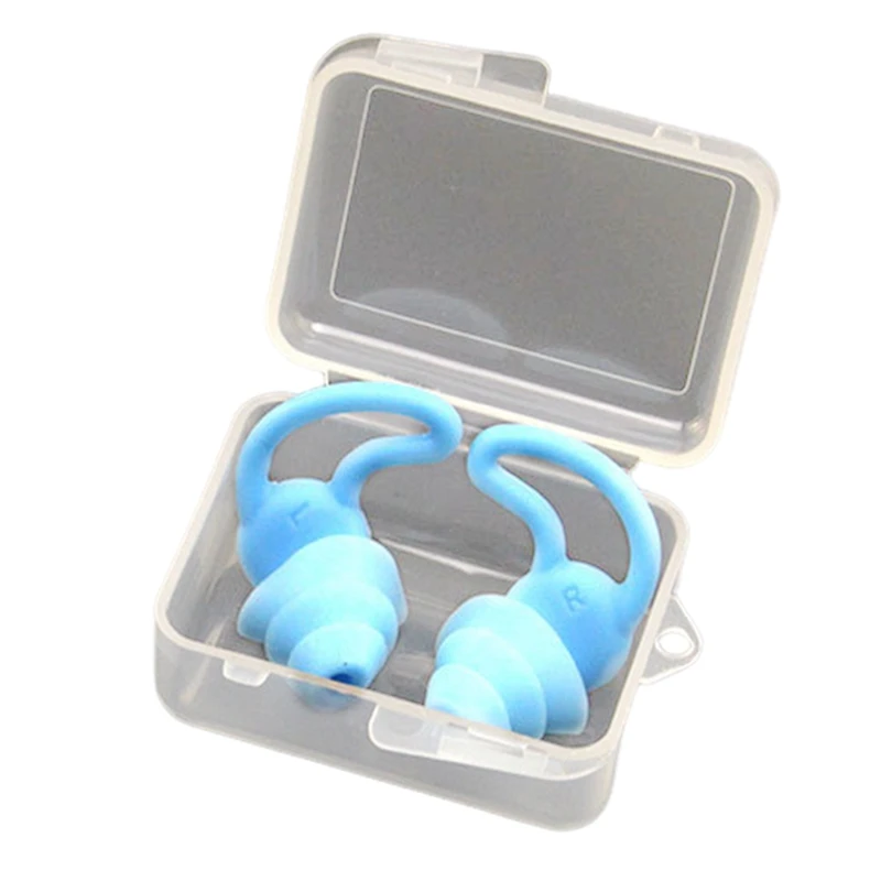 Soundproof Earplugs Three Layer Silicone Earplugs Waterproof Swimming Ear Plugs Sleep Noise Reduction Comfortable Durable B