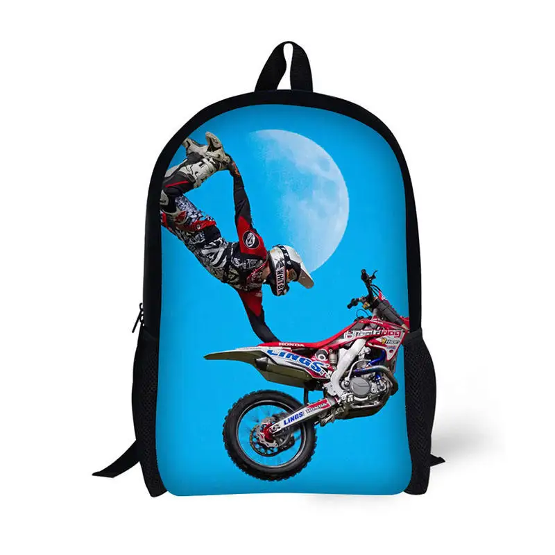 Dirt Bike Backpacks for Men Boys Cool Motorcycle Book Bags Travel Hiking Camping Daypack Kids Teens School Bag Laptop Daypacks