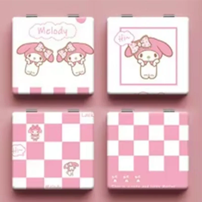 

Sanrio My Melody Mirror Portable Small Mirror Portable Folding Kawaii Cartoon Mirrors Double-Sided Pattern Makeup Gift For Girl