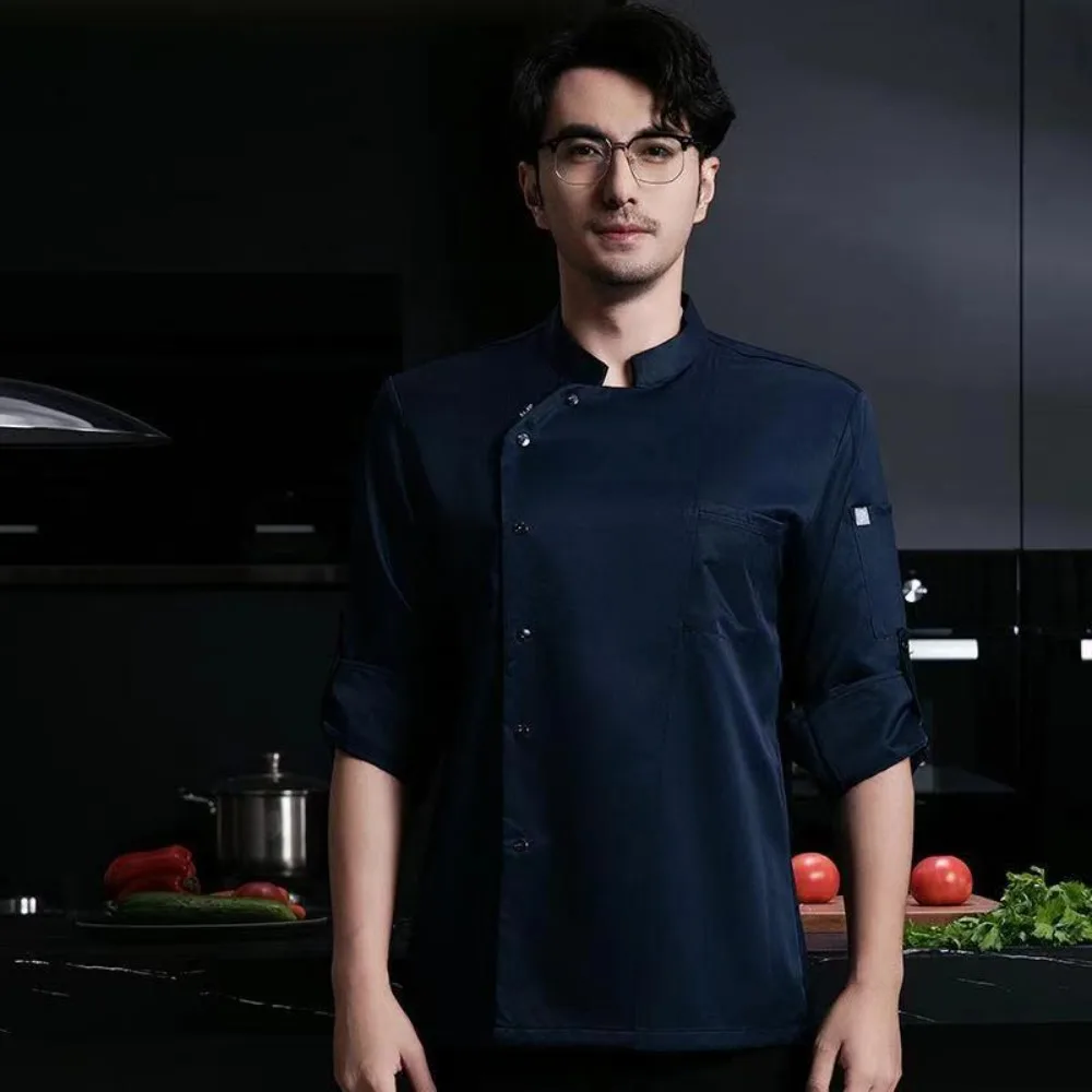 2025 Autumn/Winter Long-Sleeve Chef Jacket for Bakers - Men's Baking Workwear for Western Restaurants & Hotels