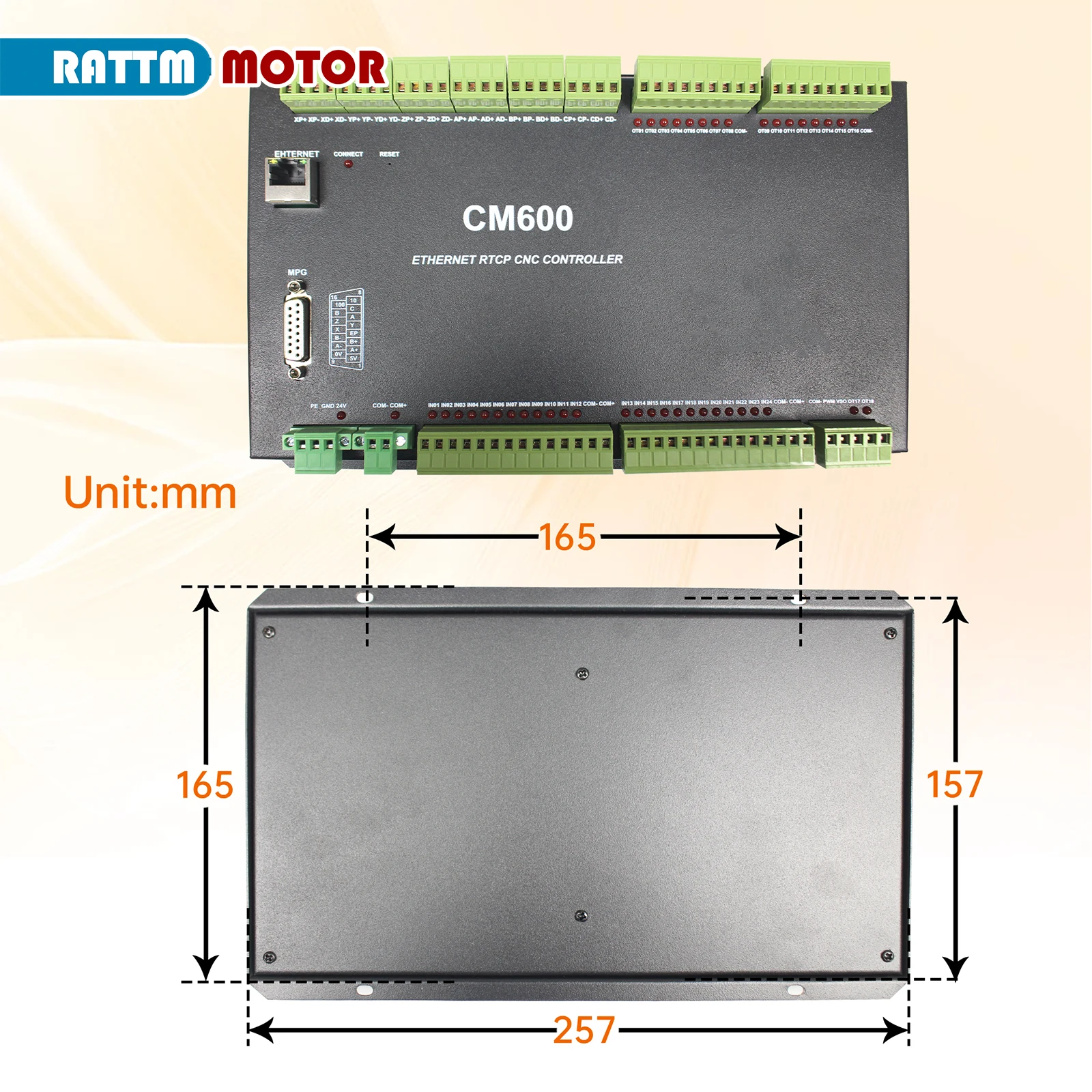 3 / 4 / 6 Axis CM300 CM400 CM600 Ethernet CNC Motion Control Card Board DC 24V Support RTCP & macro programming Mobile Control