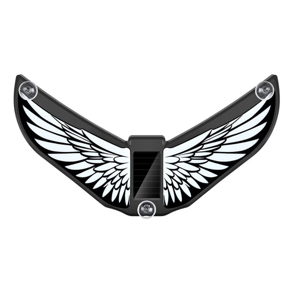 Wings Shaped Solar Warning Light Wireless Colorful LED Strobe Light Dual Sensor Decorative LED Car Atmosphere Light Motorcycle