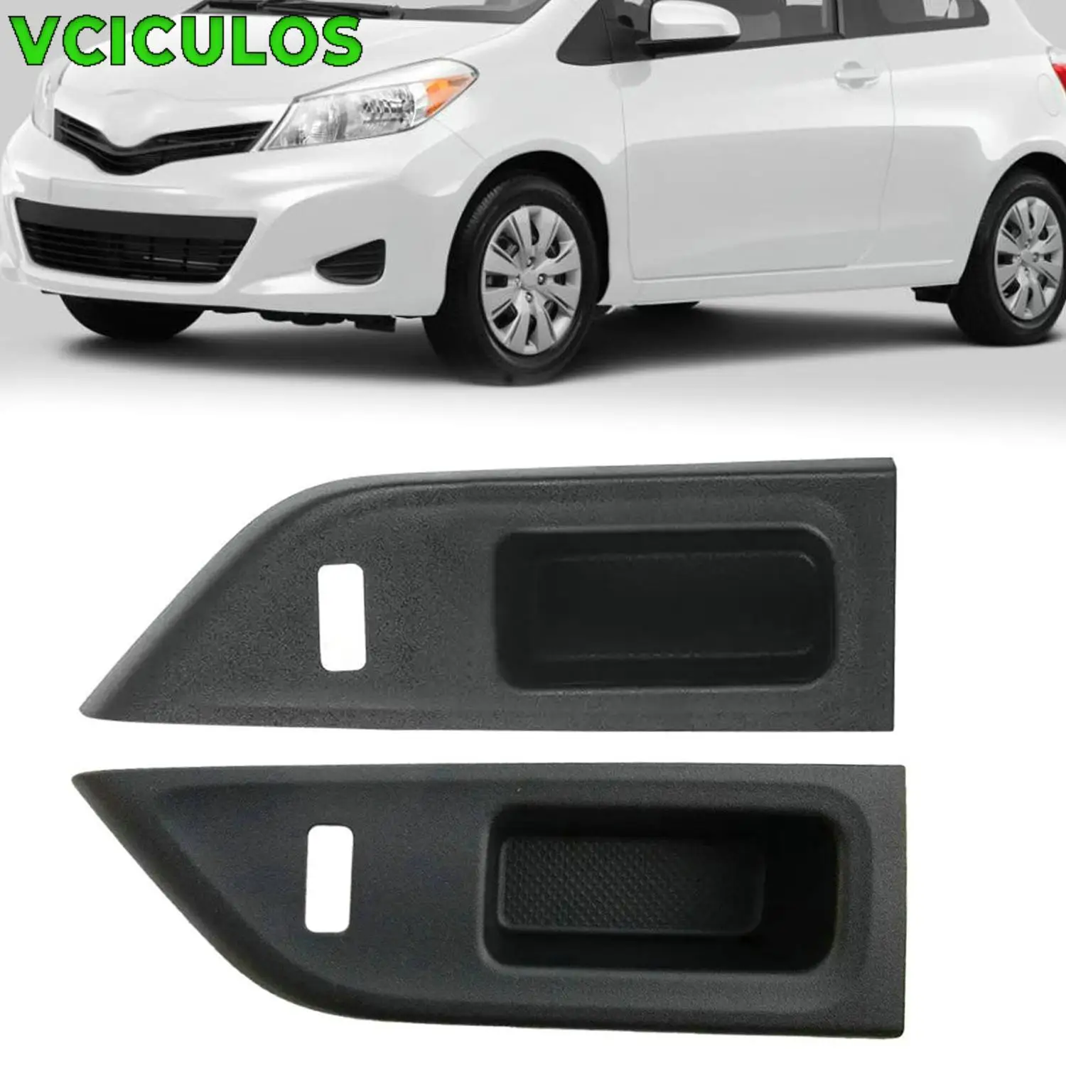

2 шт., передняя левая + правая накладка переключателя замка для TOYOTA YARIS, 2 двери 2012-2014, автомобильные аксессуары для двигателя, запасные части для интерьера