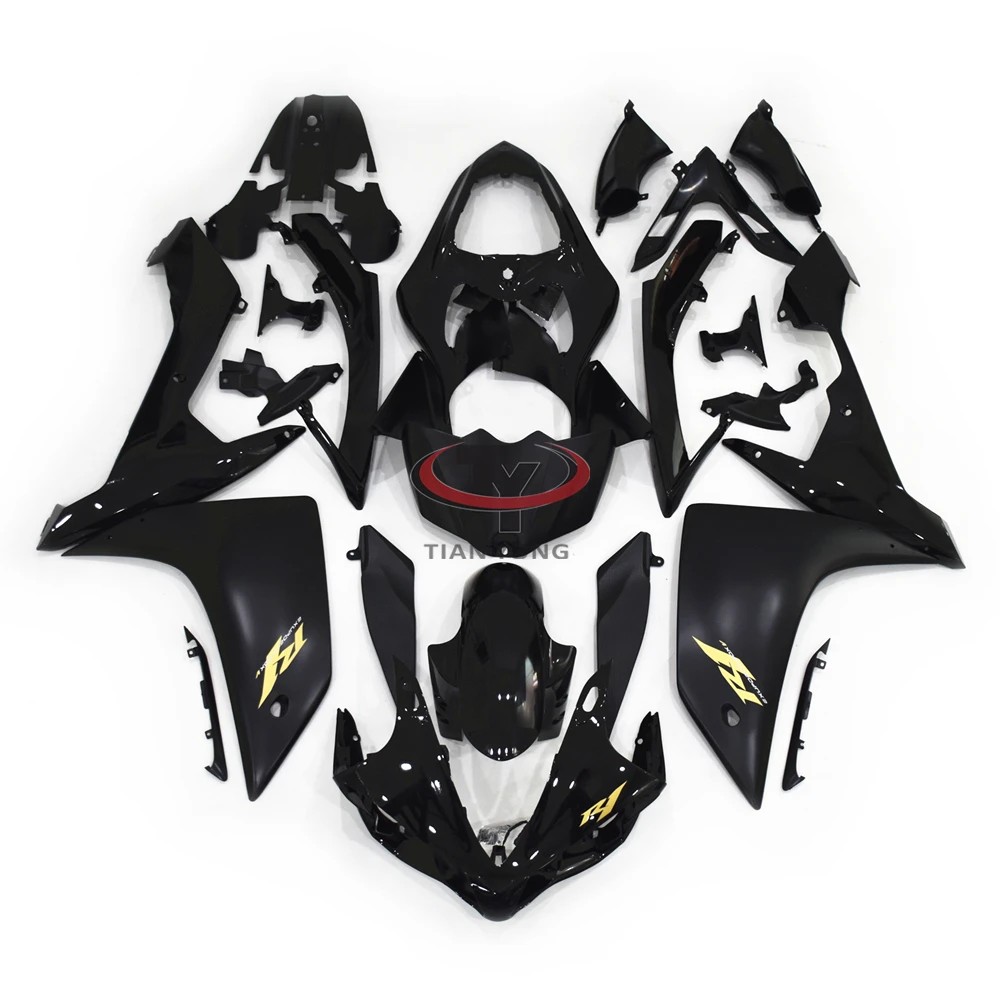 

Fit YZF1000 07 08 Bright black matte black gold letters Motorcycle For Yamaha R1 2007 2008 Full Fairing Kit Bodywork Cowling