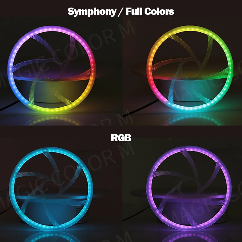 

15cm LED Car Horn Ambient Light Hood Audio Interior Symphony Decoration RGB 64 Colors APP Control Atmosphere Lamps Accessories