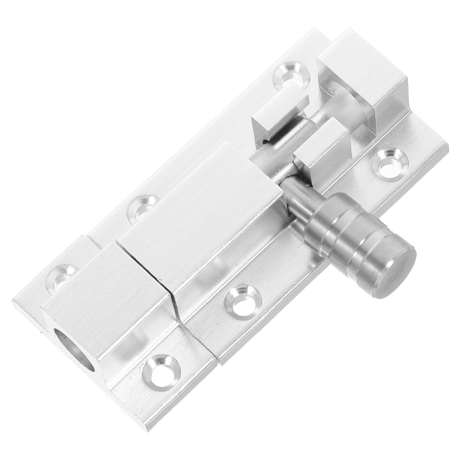 

Door Lock No-Drill Sliding Bolt Lock Silver Finish for Bedroom Bathroom Privacy Silent Smooth Operation Wooden Metal Doors