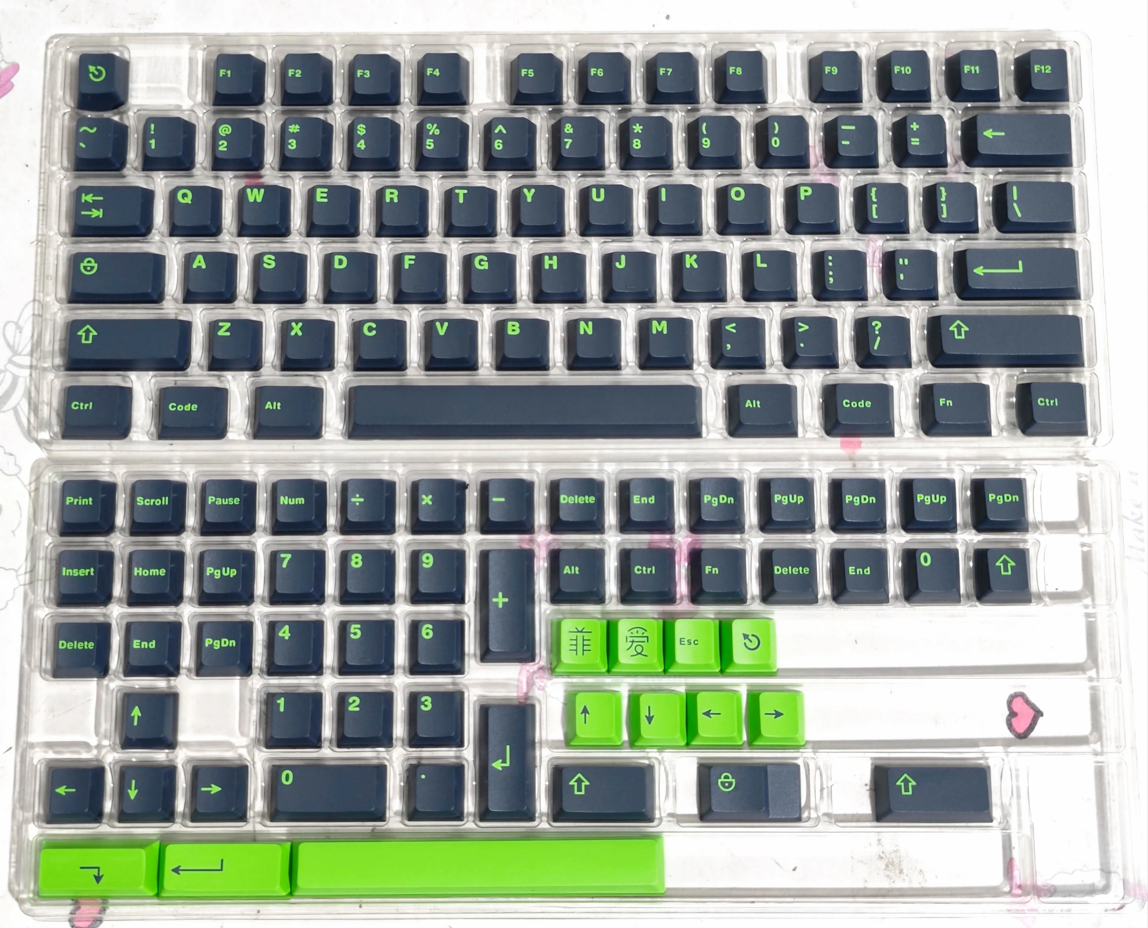 Imagem -05 - Gmky-teclados Verde Escuro Perfil Cereja Tiro Duplo Abs Font Teclados Pbt Teclado Mecânico Interruptor mx