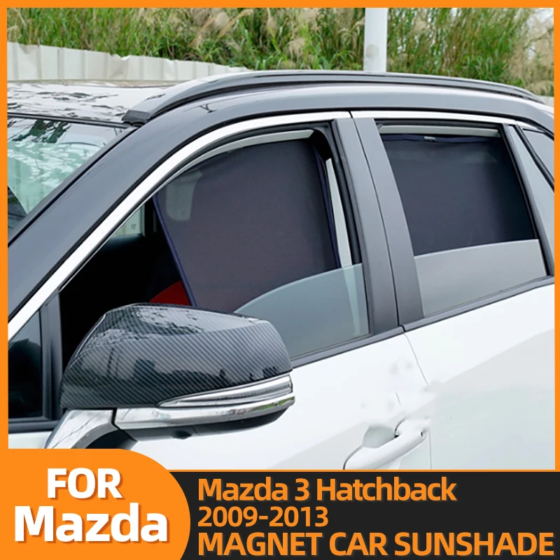 

For Mazda 3 Mazda3 Hatchback Sport 2009-2013 Magnetic Car Sunshade Front Windshield Frame Curtain Rear Side Window Sun Shade M3