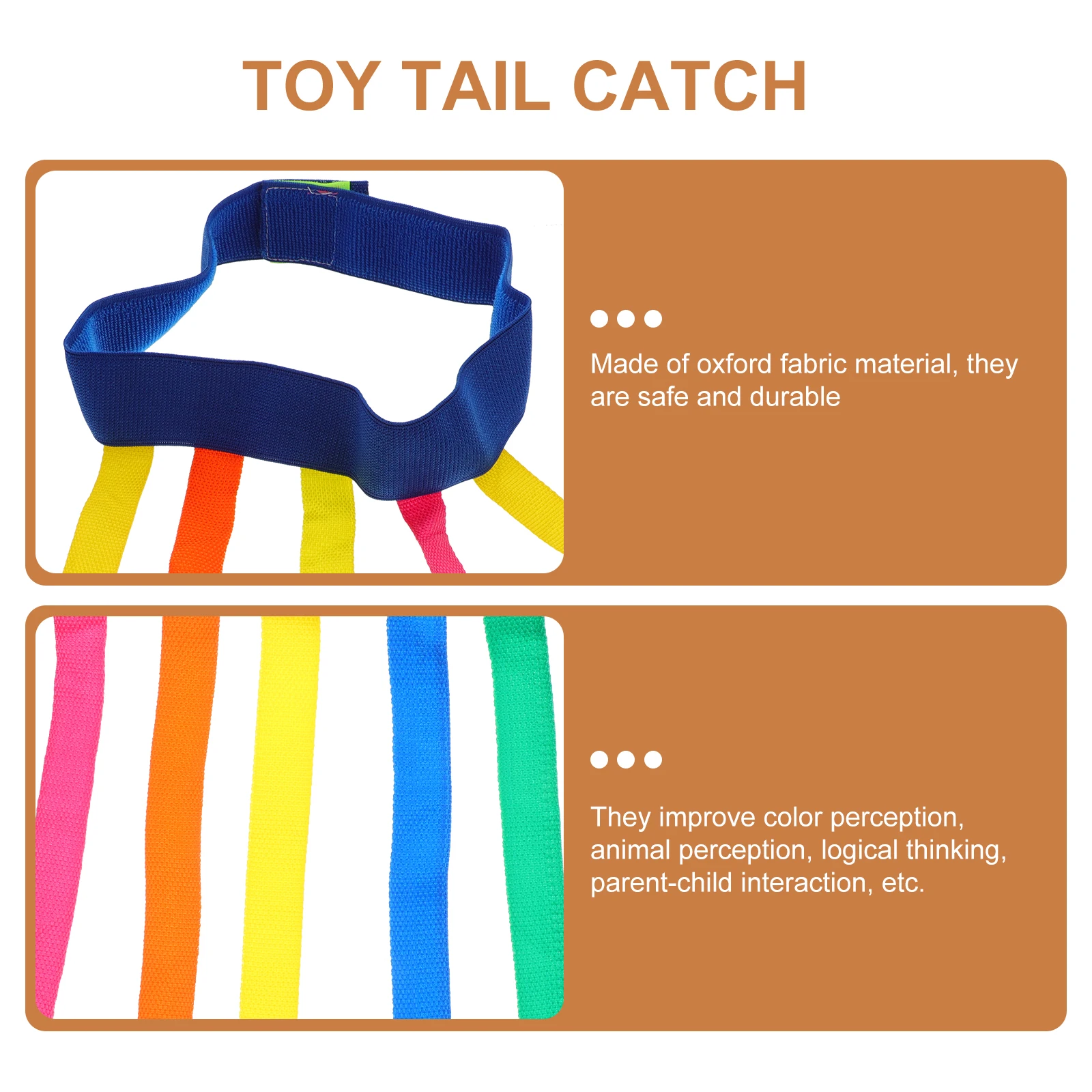 

4pcs Tail Pulling Game Props Oxford Fabric Safe Toys Belts Kids Outdoor Fun Logical Thinking Educational Toy