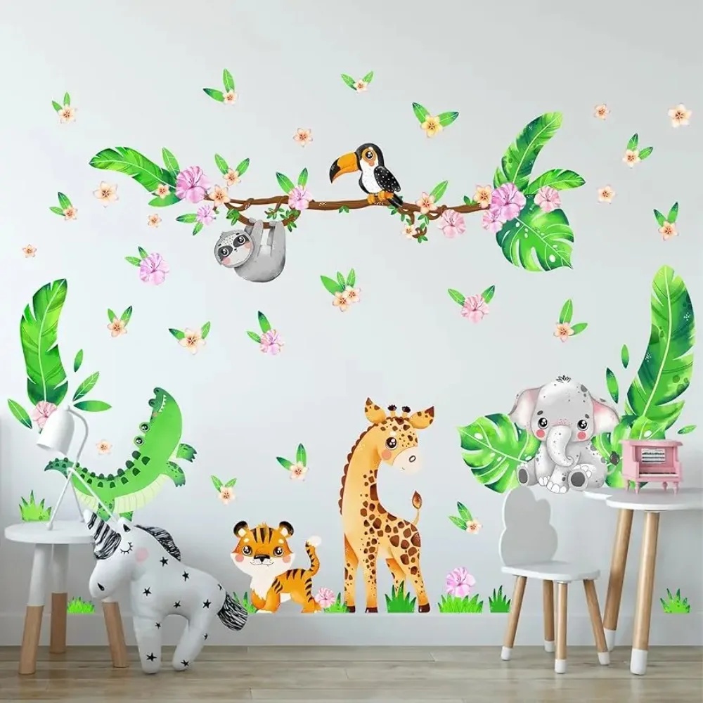 

70 Pcs Animal Wall Stickers for Kids Bedroom Wall Decoration Room Decor