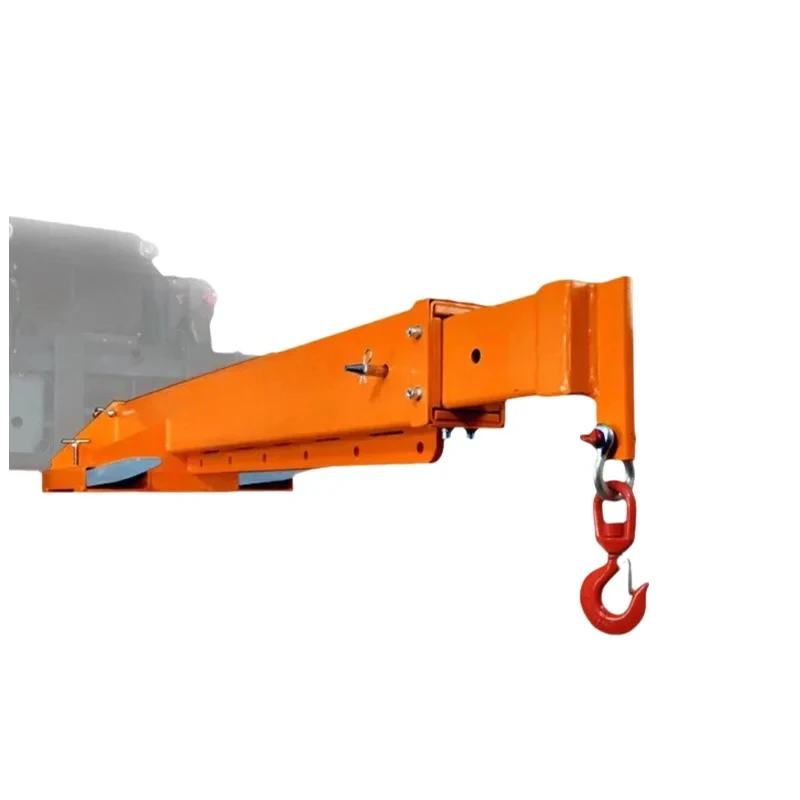 Single Beam Forklift Flying Arm Extension Telescopic Custom Lifting Fork Attachment Hoists Crane Lift
