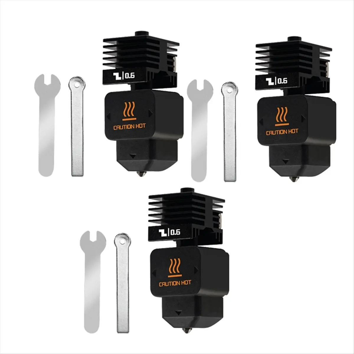 【♮•▲Today-Only!】3 Sets for H2D Hotend Kit Quick Swap Design Hotend Hardened Steel Nozzle 3D Printer Accessories 0.6mm Nozzles