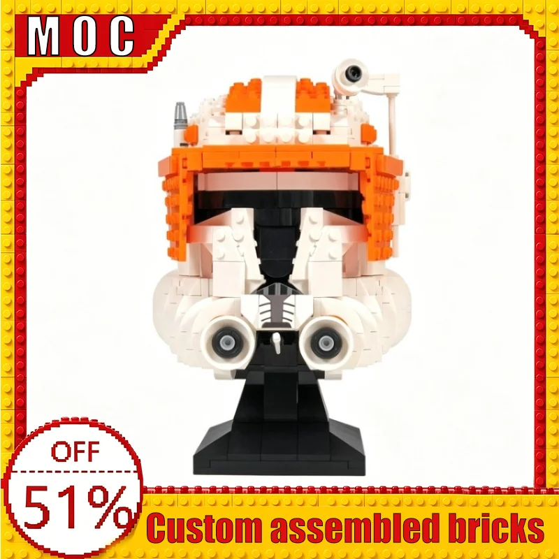 

189 PCS MOC Custom Character Helmet Model Creative Building Blocks Assembly Toy Educational Display Collection Gift For Adults