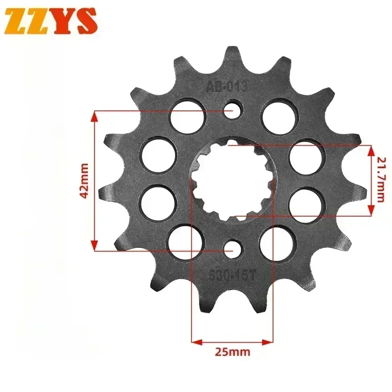 1pc 530 14T 15T 16T 18T Tooth Front Sprocket Gear Staring Wheel Cam For Kawasaki ZZR400 ZX ZZR 400 ZX400 ZX400M ZX400N GPX750R