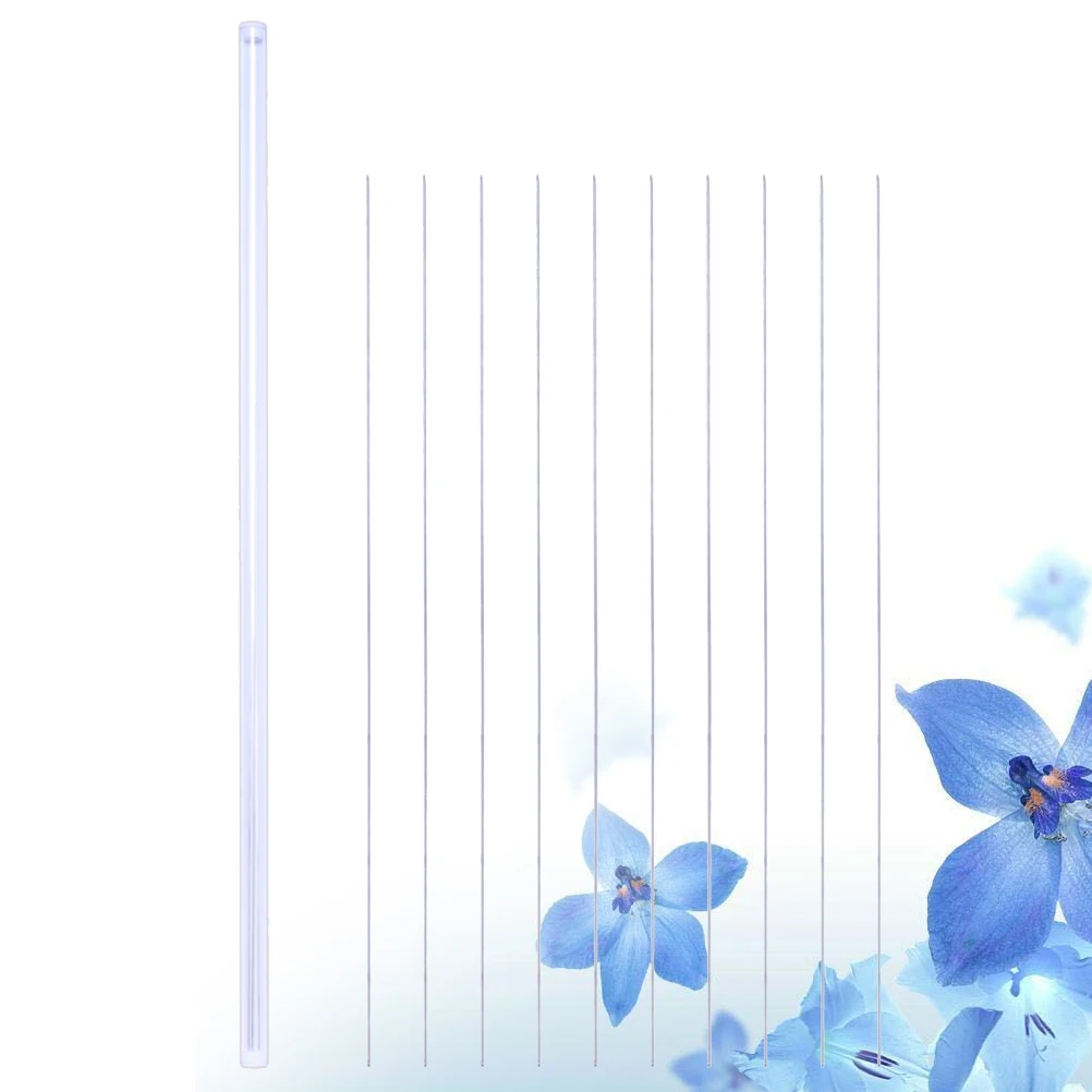 

10pcs Beading Needles Stainless Steel Stitching Sewing Needles For Crafts Knitting Jewelry 355Mm Storage Barrel