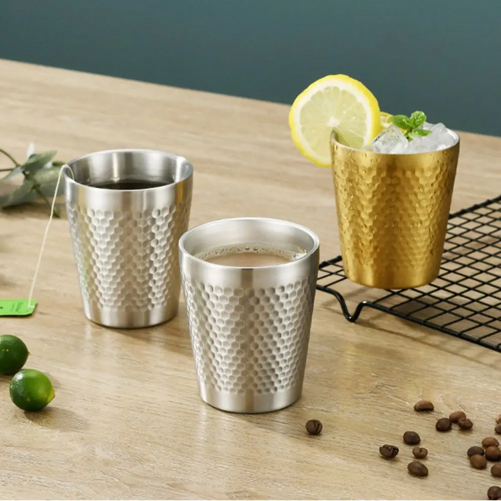 Large Capacity Stackable Double Layer Kitchen Drinkware Stainless Steel Unbreakable Water Cup Mug Beer Cup Coffee Cup Pint Cups