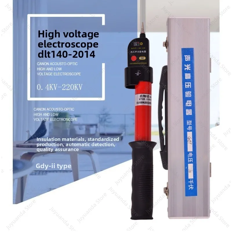 GDY-electroscope, Acousto-optic Telescopic Alarm High Voltage Electroscope Pen Electrician 10kv Electroscope Pen Aluminum Box