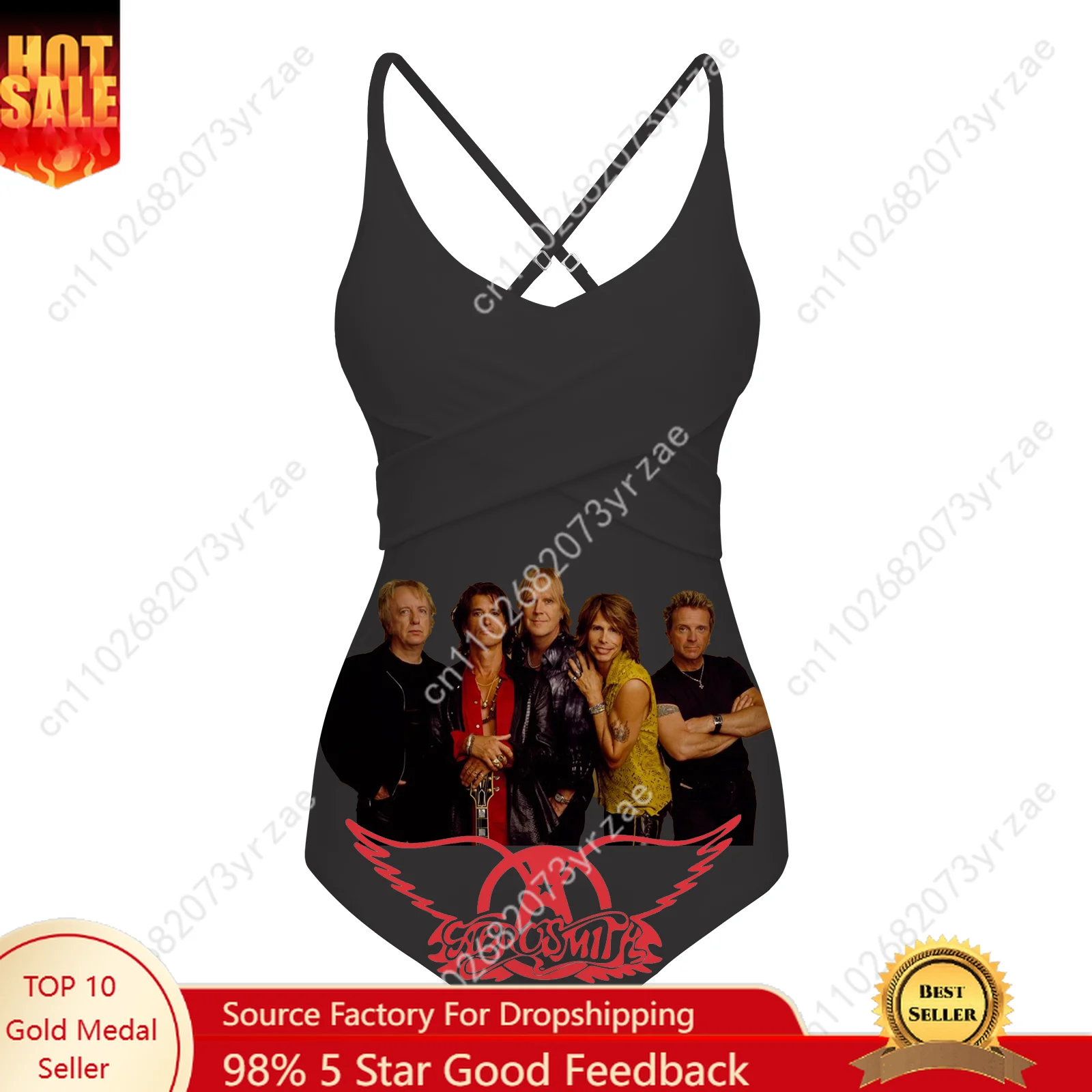 

Aerosmith Womens Sling Swimsuits Personalized Pattern Fashion Sexy Swimwear Pool Party Beach Bikini Summer Holiday Custom Suits