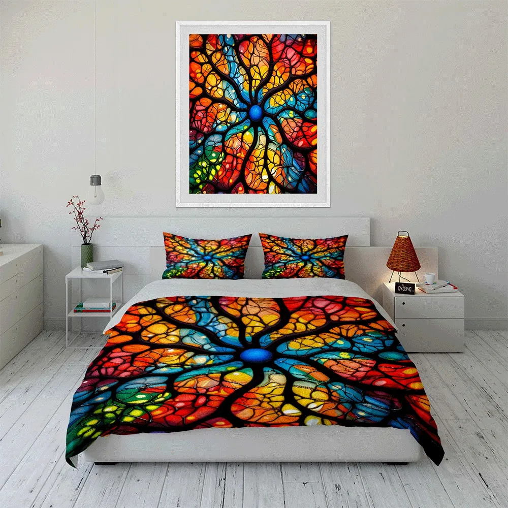 

Colorful Abstract Design Set Exquisite three-piece bedding set gift for kids and adults
