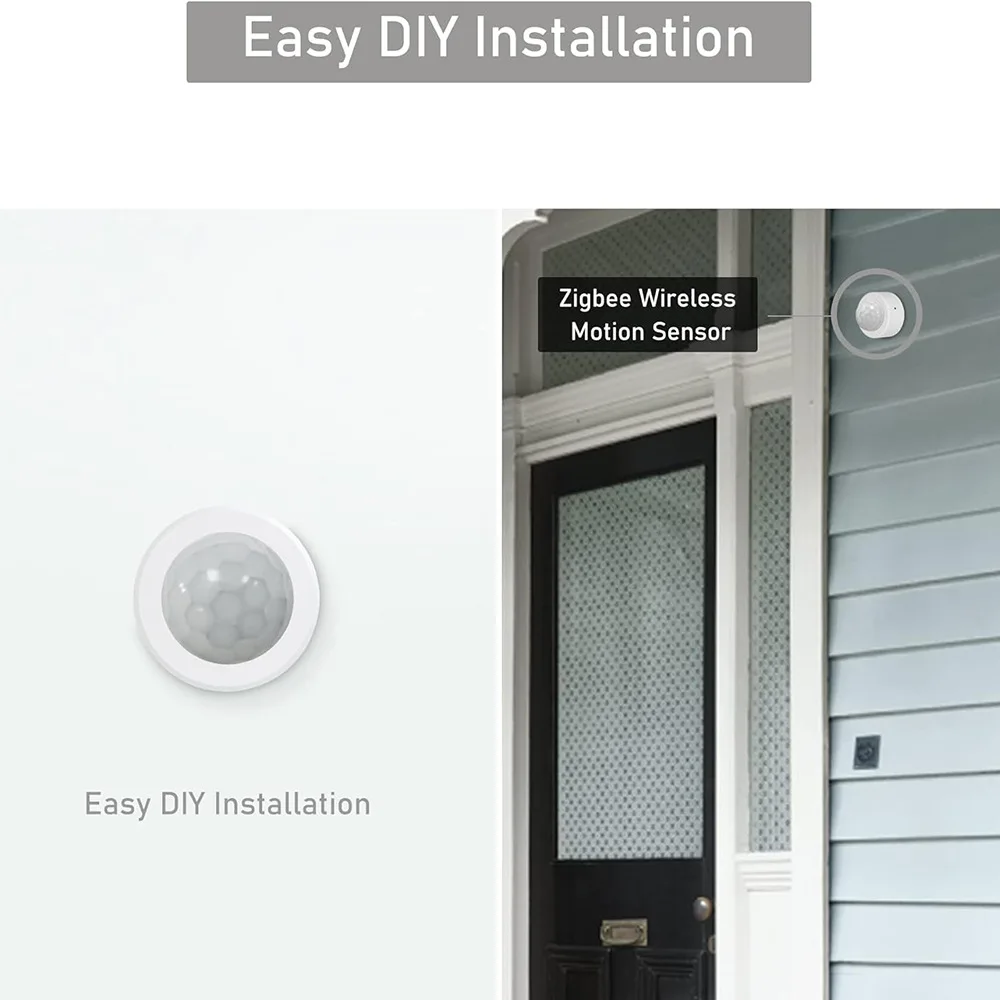 เซ็นเซอร์ตรวจจับการมีอยู่ของมนุษย์ Zigbee PIR – เครื่องตรวจจับการเคลื่อนไหวอัจฉริยะพร้อมระบบ Home Assistant และรองรับ Alexa Echo เพื่อความปลอดภัยในบ้านอัตโนมัติ