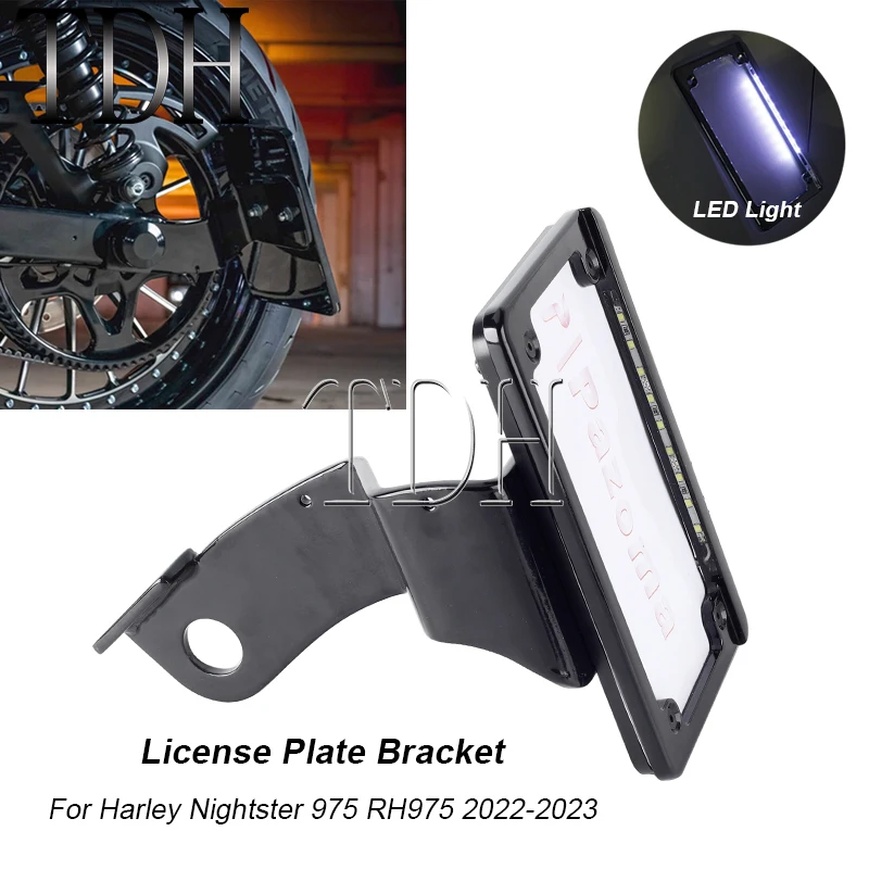 License Number Holder Plate Mount Vertical License Plate Bracket For Harley Nightster 975 RH975 2022-UP Motorcycle Accessories