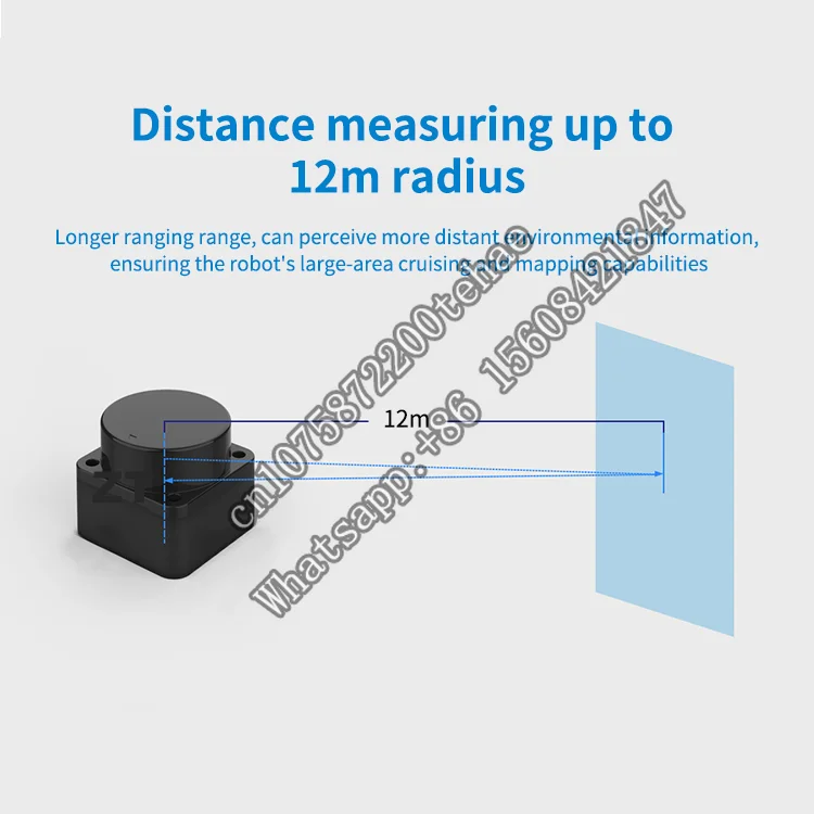 DTOF LD06 slam y sensor lidar inteligente para interiores, sistema de navegación autónomo, rango pequeño de baja velocidad