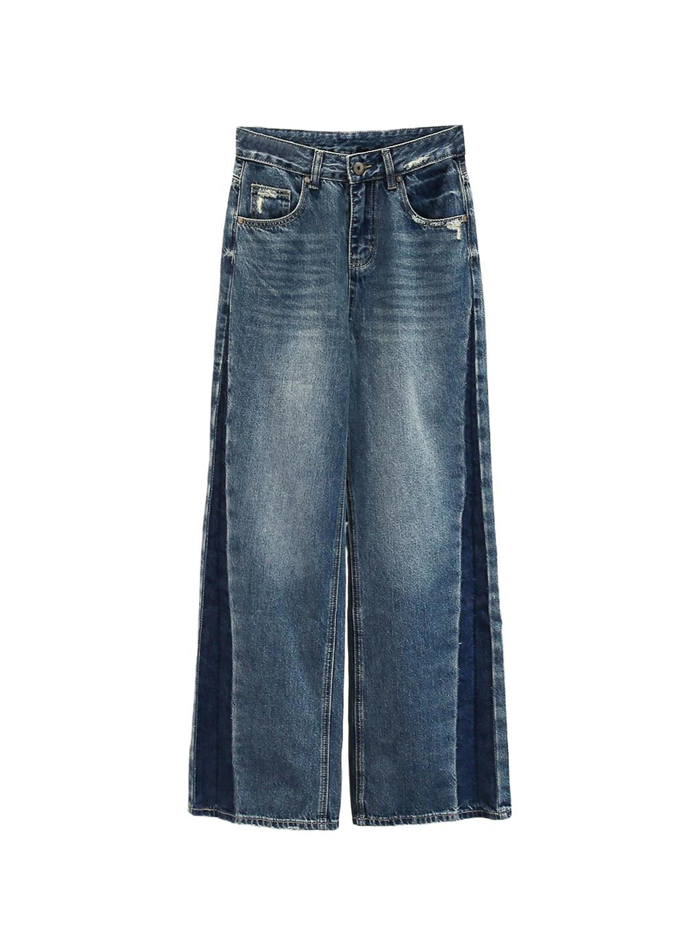 

High Waist Wide Leg Jeans Women's Loose Fit Casual Waed Denim Trousers Autumn Season Faion Retro Sle Adult Women's Clot...