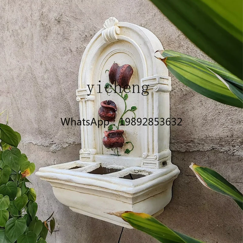 ABB  Garden Balcony Landscape Decoration Wall Hanging Flowing Water Wall Hanging Fountain Garden Creative Landscape Hanging
