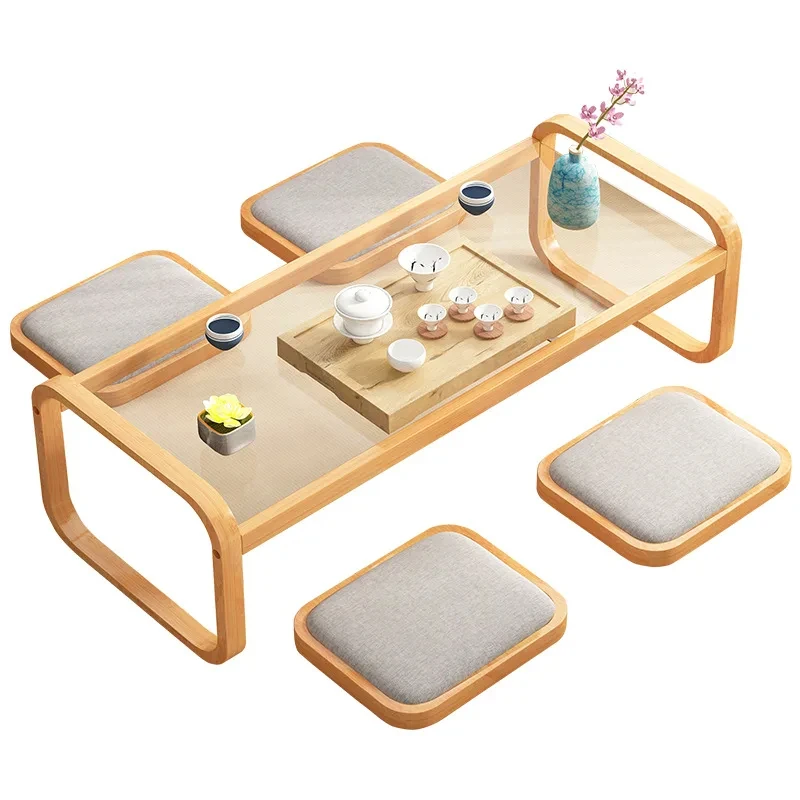 Ev Küçük Sehpa Pencere Masa Masif Ahşap Tatami Masa Yatak Odası Oturma Odası Yerde Oturan Kısa Masa Stokta