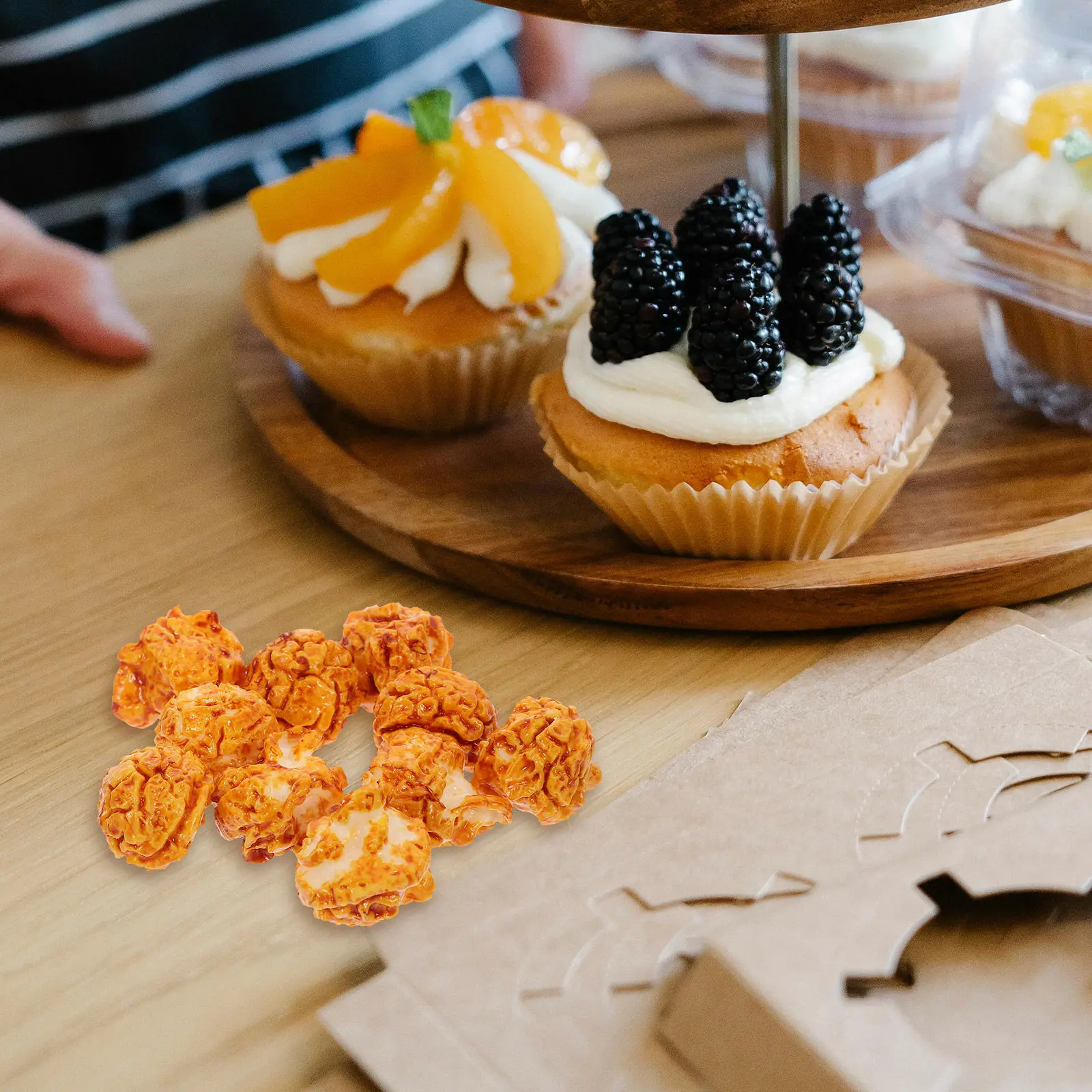 10個入り、リアルなポップコーンの小道具。持ち運び可能で安全 - Food Snacks Restaurant のレビューと価格