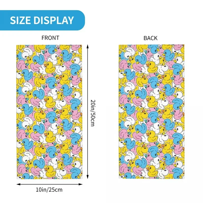 Cute cartoon duck shower bandana neck gaiter UV protection face scarf cover women men headwear tube balaclava