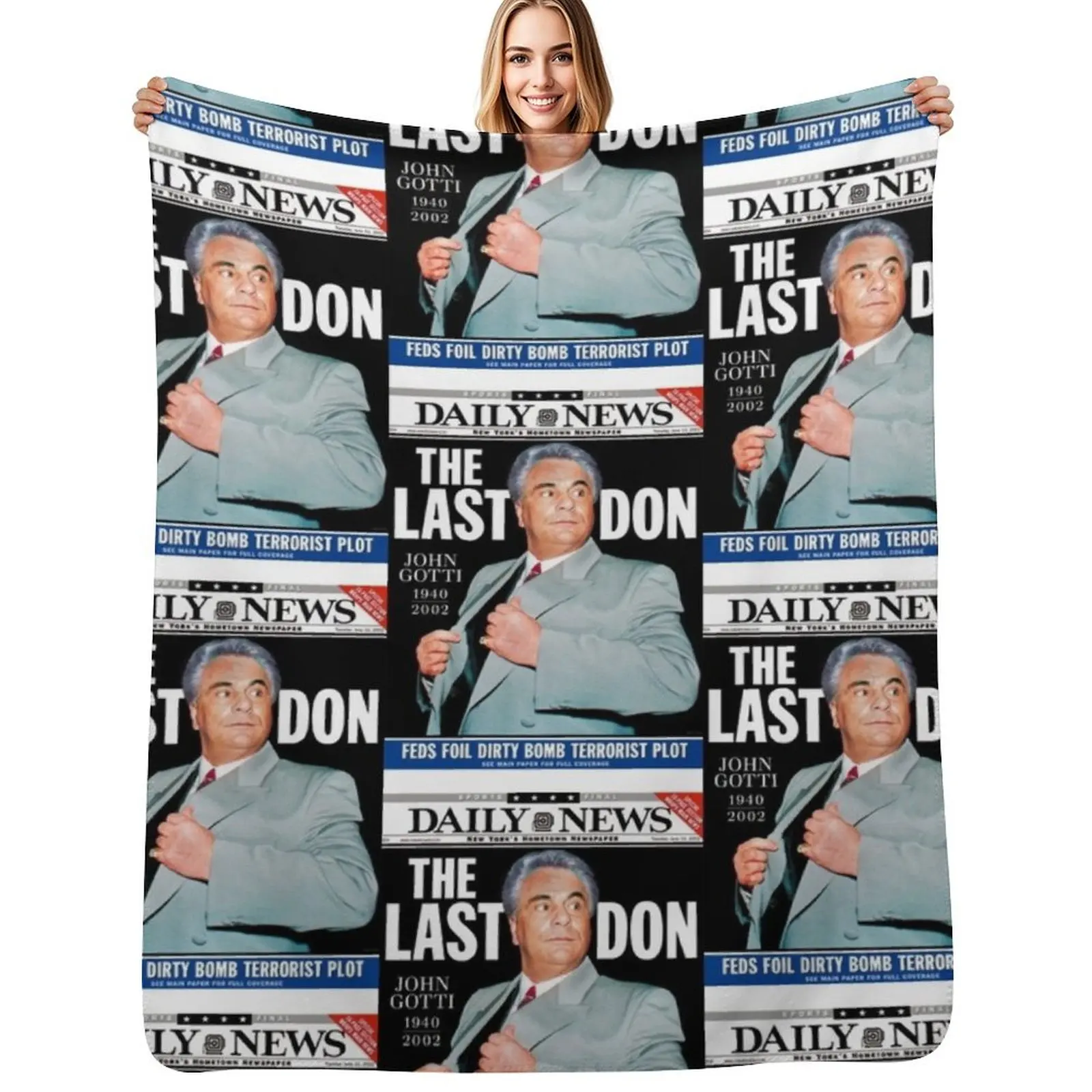 Manta de lujo suave y cómoda de John Gotti The Last Don, regalo navideño para la familia
