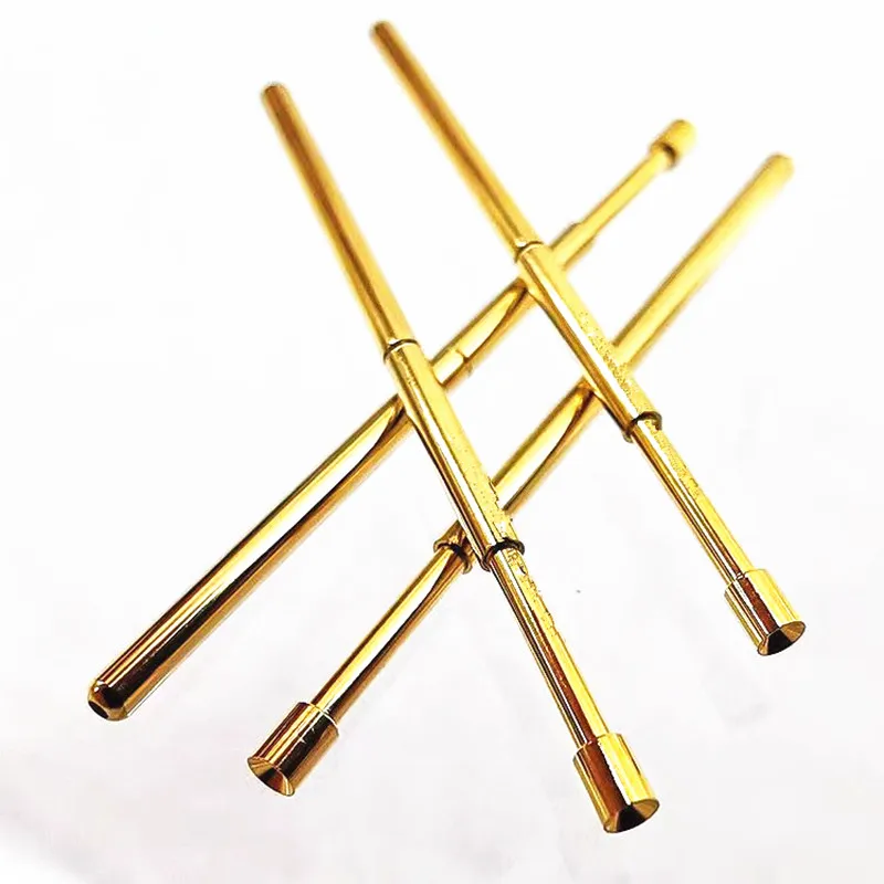 100PCS Gold-plated PA100-A2 Spring Test Needle with Outer Diameter of 1.36mm and Total Length of 33.35mm for Testing