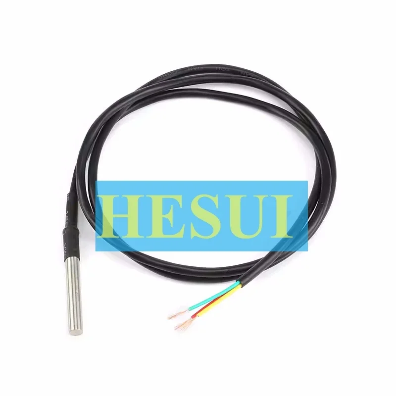 1m Water temperature probe Stainless steel package Waterproof type Temperature sensor Water temperature probe 1m DS18b20