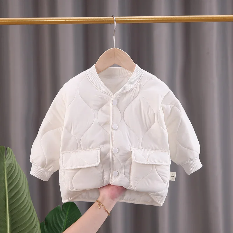 Casaco de algodão monocromático para bebês meninas e meninos, jaqueta casual infantil, roupas da moda para criança, roupas esportivas infantis, primavera e outono, novo