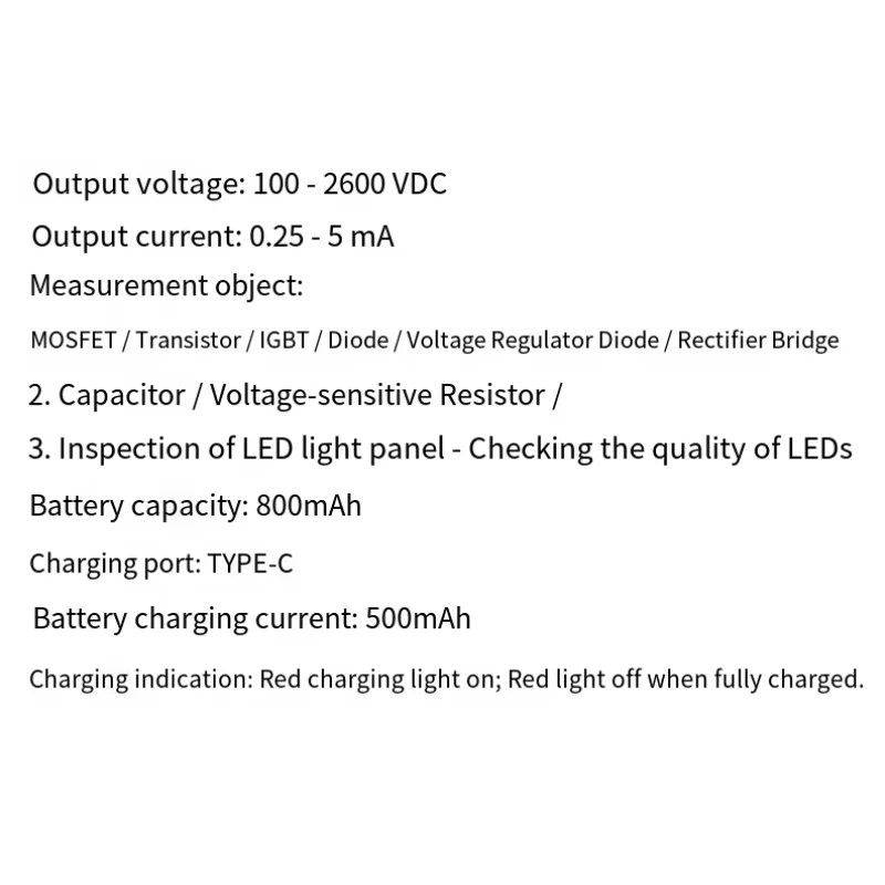 

Тестер IGBT МОП-транзистор, диодный измеритель напряжения, инструмент для проверки светодиодной подсветки телевизора