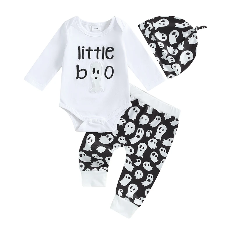 

Newborn Baby Boy Outfits Long Sleeve Letter Print Romper Checkerboard Pants Hat Sets Infant Boy Fall Winter Clothes