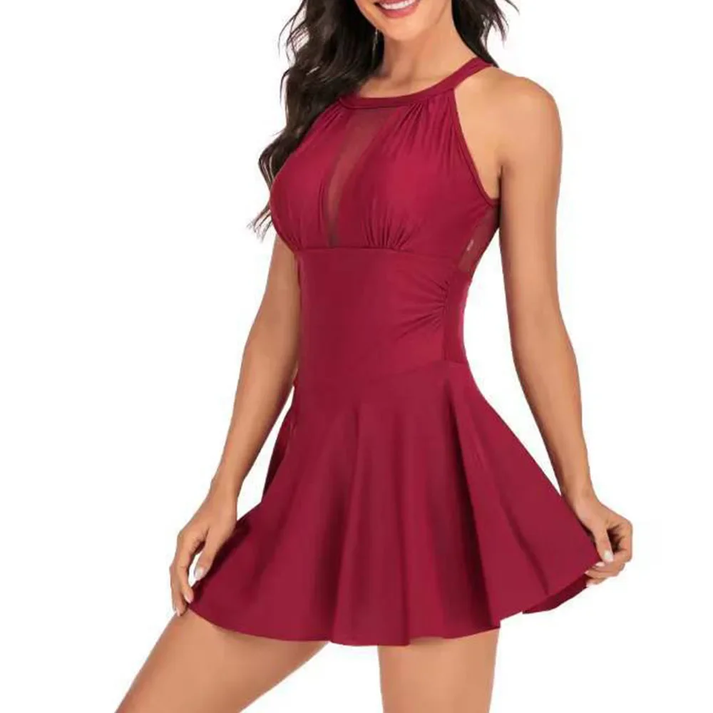 Trajes de baño para mujer 2025 Vestido de baño Trajes de baño para mujer Trajes de baño Falda de baño Traje de baño de una pieza Control de barriga