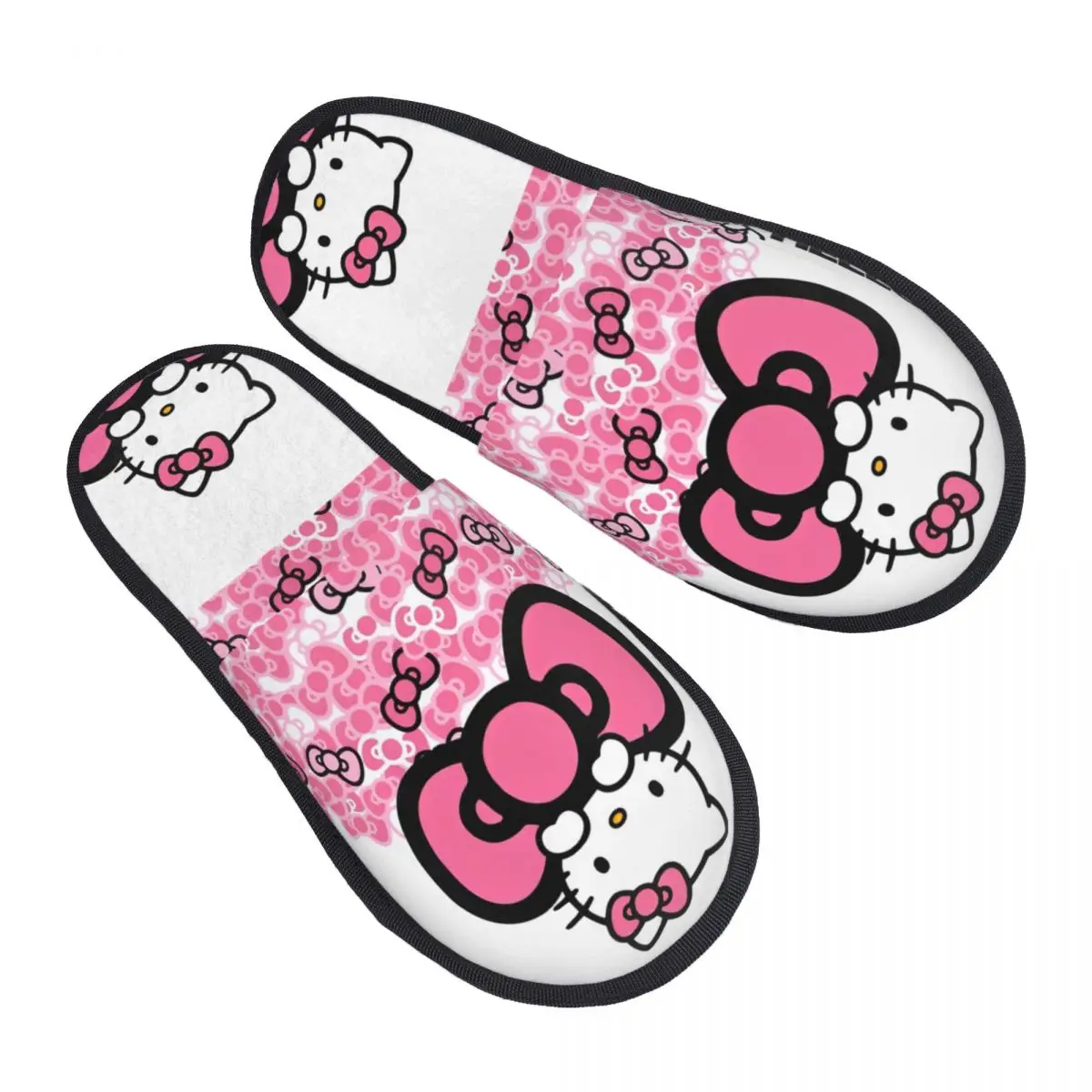 

Kawaii Hello Kitty домашние тапочки с героями мультфильмов, противоскользящие уютные домашние тапочки из пены с эффектом памяти