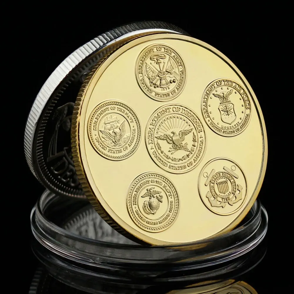 Operation Desert Storm Souvenir Coin Collectible Gift US Military Plated Golden Plated Commemorative Coin Challenge Coin