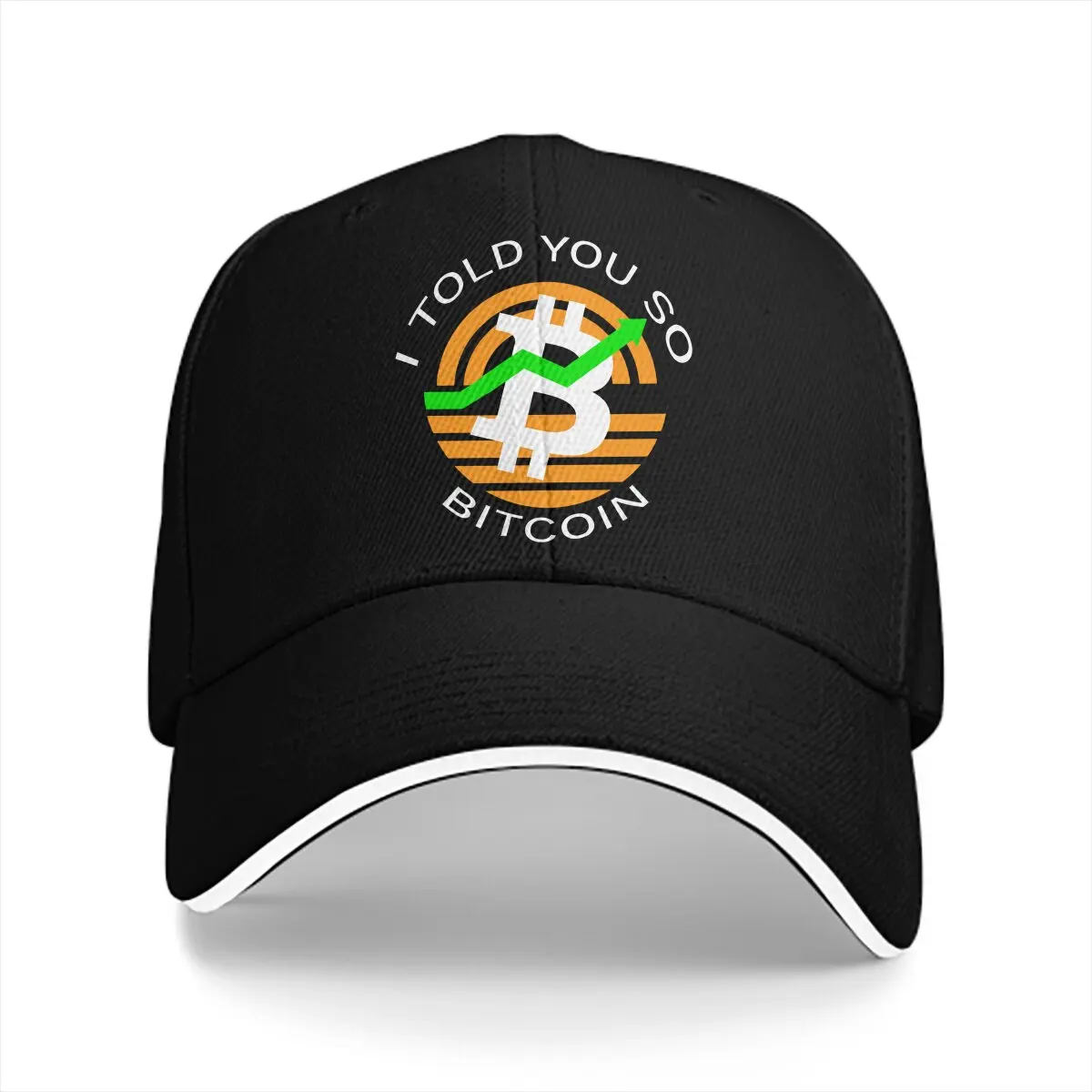 Pure Color Dad Hats Arrow Casual Hat Sun Visor Caps I Told You So Bitcoin Peaked Cap