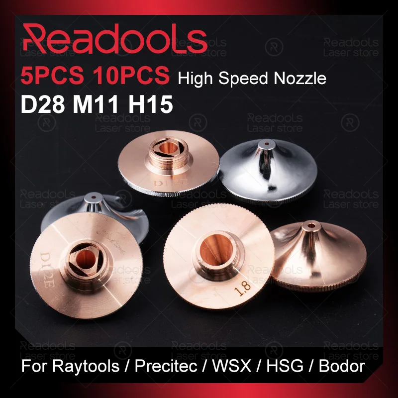 

Readools High Speed Laser Nozzle D28 M11 1.2 1.4 1.5 2.0 Fiber Laser Cutting Nozzles for Precitec WSX HANS