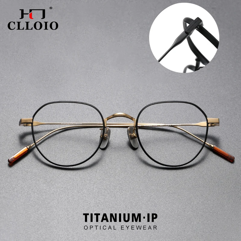 

CLLOIO Women UltraLight Titanium Reading Glasses Retro Round Myopia Hyperopia Glasses Blue Light Filter Prescription Eyewear