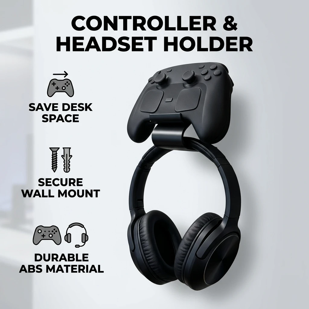 Controller Stand Compatible with Steam Controller 2 and Puck, Desktop Display Holder, Organizer for Gaming Setup