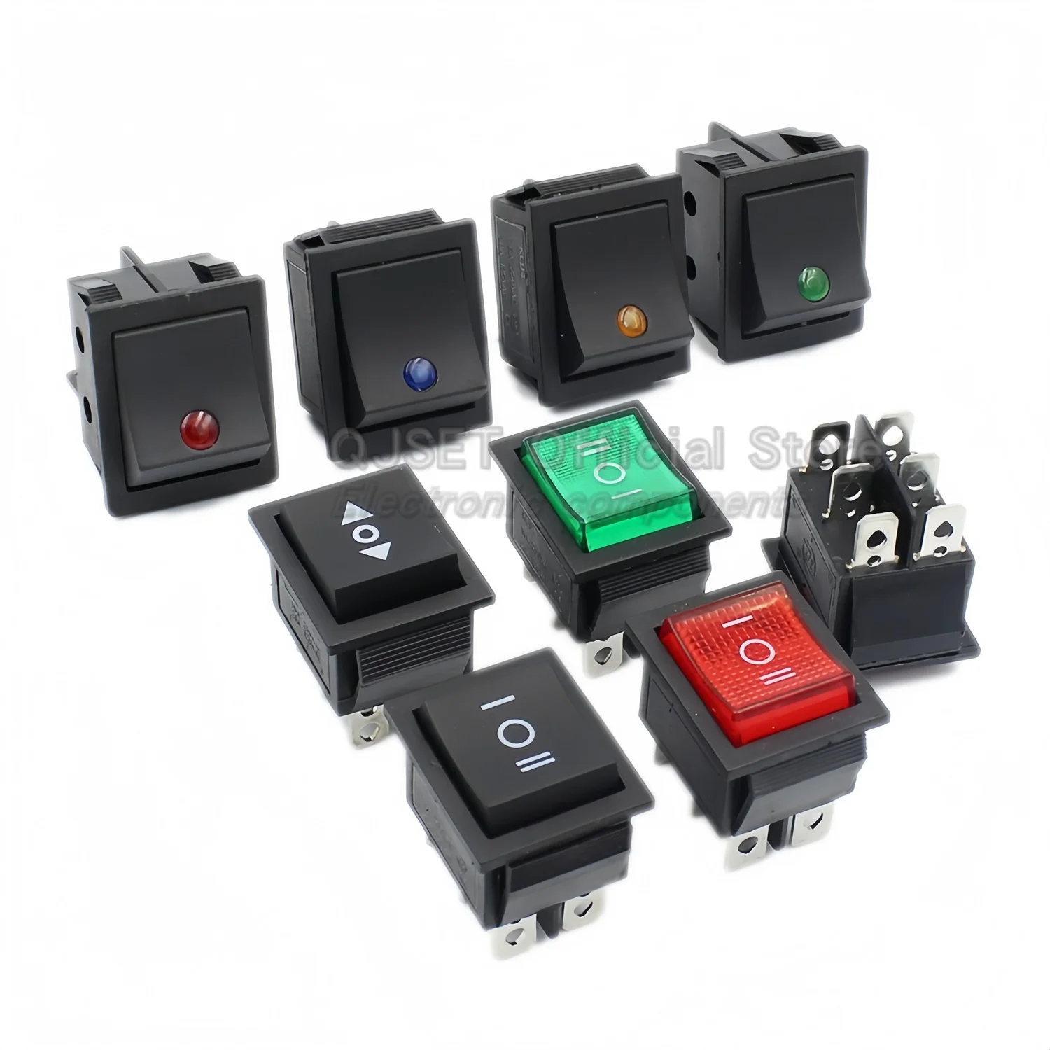1pcs 25*31mm ON/OFF Latching Rocker Toggle Switch Power Switch I/O 4/6 Pins with Light 16A 250V 220V 20A 125VAC KCD4 2/3position