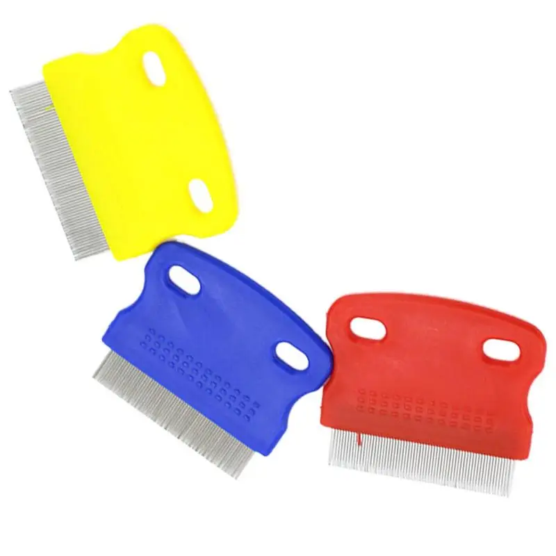 Pet Comb Pet Dog Comb  Metal Teeth Fine Tooth Pet Comb Pet Tear Stain Removal Comb For Fleas Lice Ticks Pet Grooming Supplies