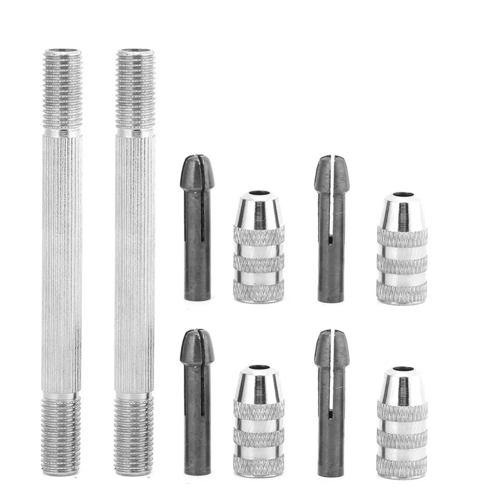 2Pcs Durable Metal Pin Vise Chuck Silver Length 10.3cm Double End Pin Vise Manual Hand Drill for Winding Copper Wire